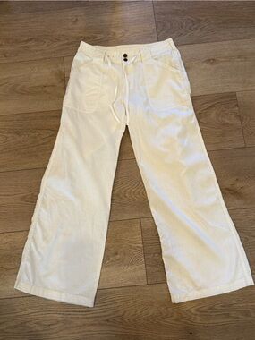 Patagonia Women’s 8 White Hemp Cotton Straight Leg Pants Drawstring